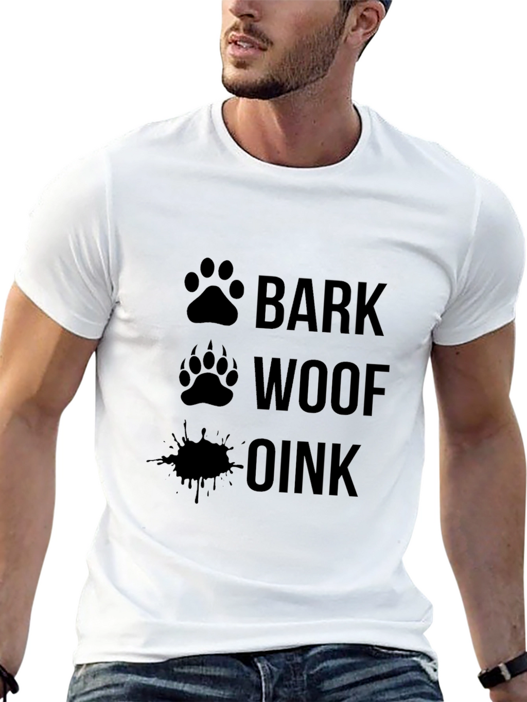 Bark Woof Oink T-Shirt Funny Animal Sounds Tee