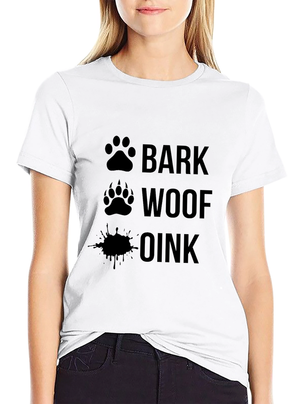 Bark Woof Oink T-Shirt Funny Animal Sounds Tee