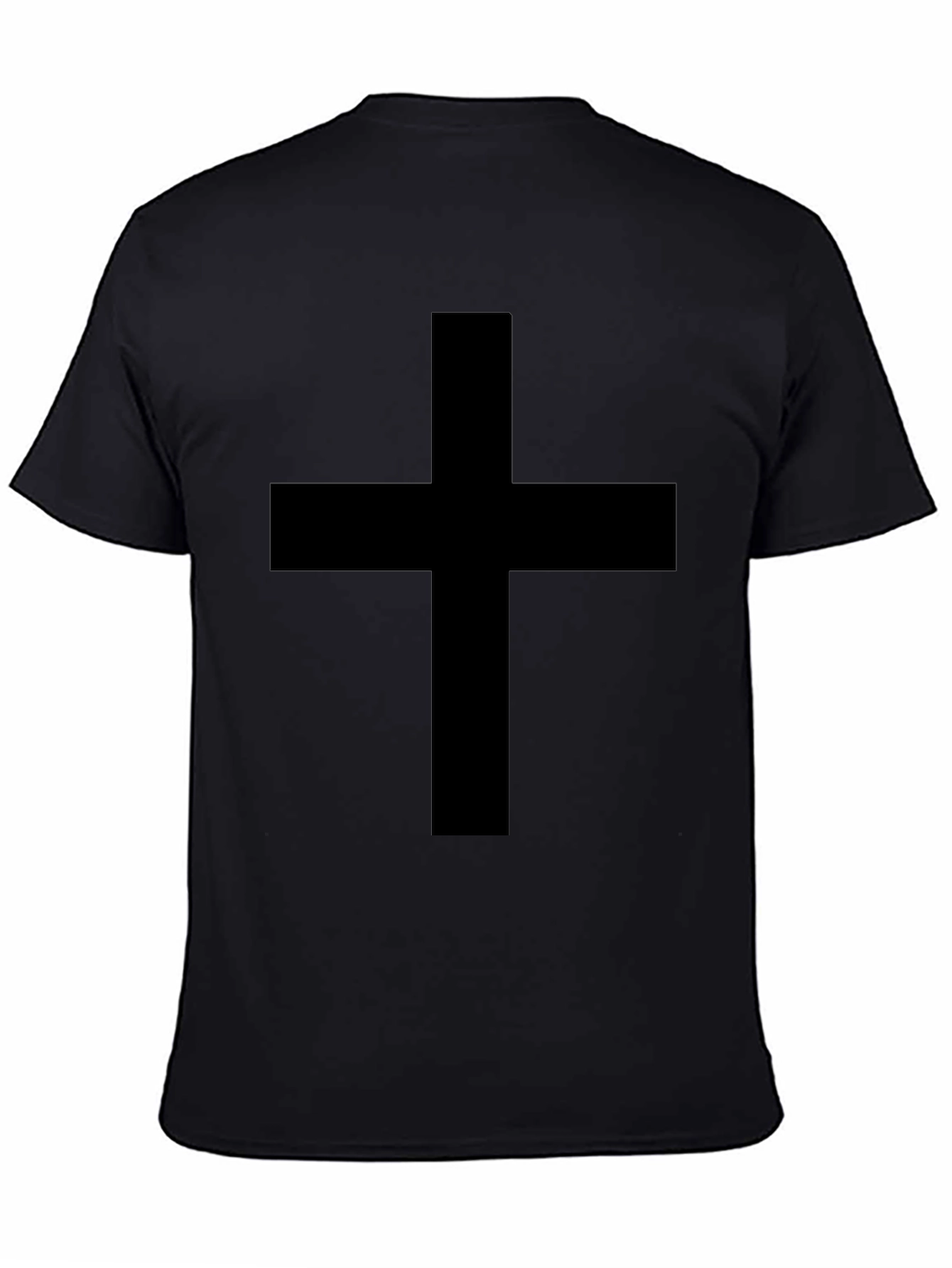 Black Cross Graphic Tee - Classic Style