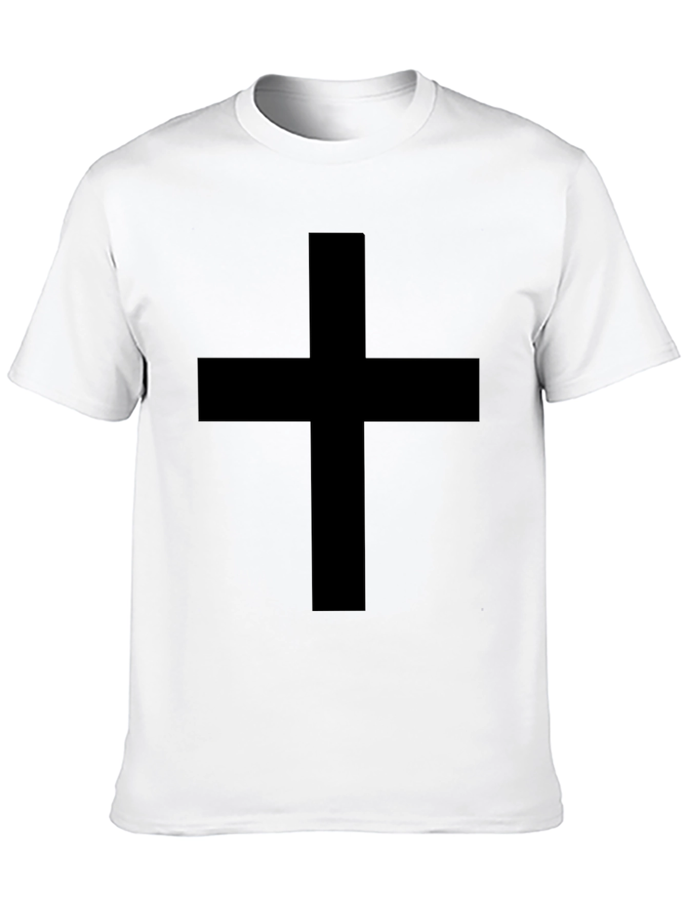 Black Cross Graphic Tee - Classic Style