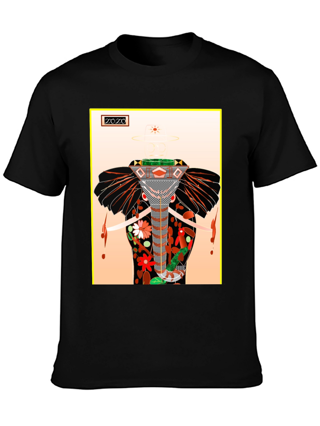 Abstract Elephant Graphic Tee - Unique Artistic Design