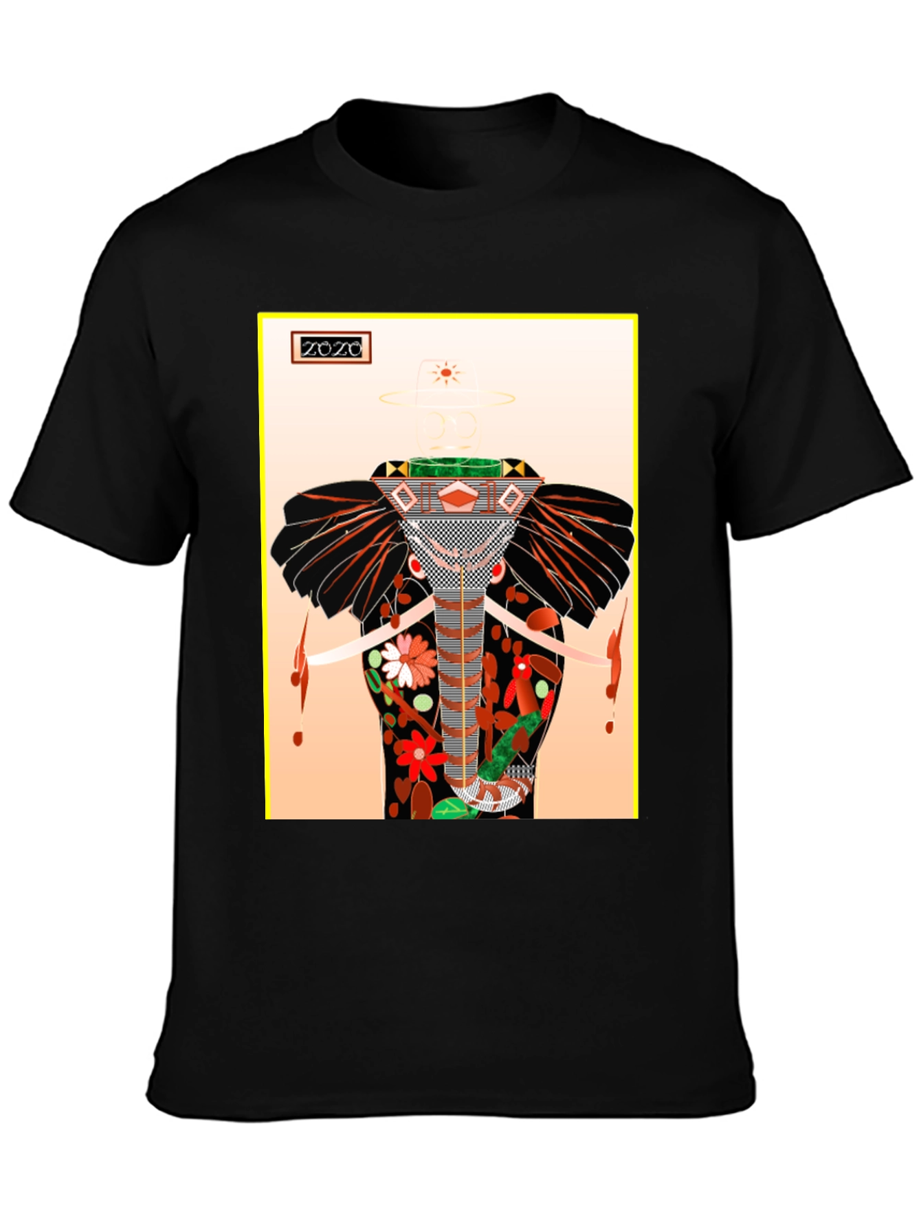 Abstract Elephant Graphic Tee - Unique Artistic Design