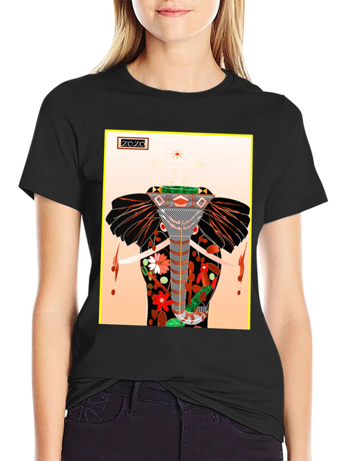 Abstract Elephant Graphic Tee - Unique Artistic Design