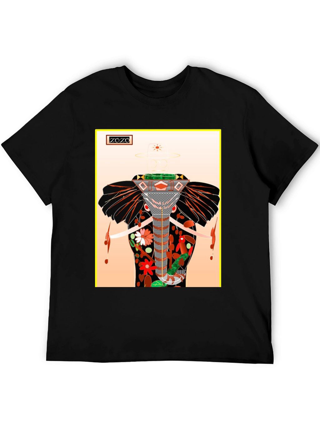 Abstract Elephant Graphic Tee - Unique Artistic Design