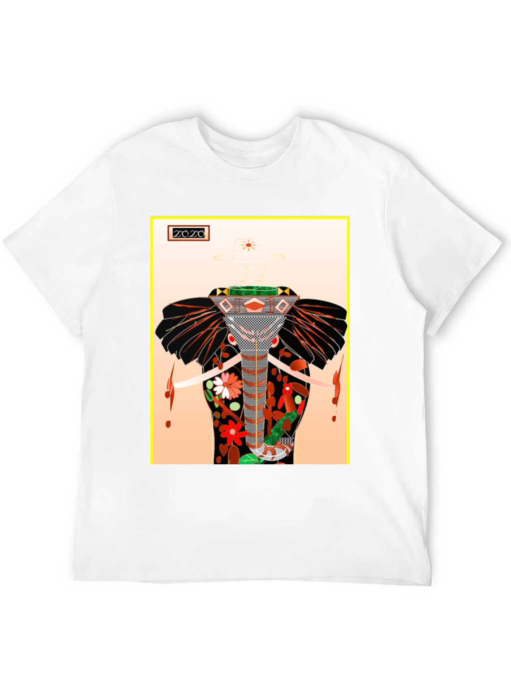 Abstract Elephant Graphic Tee - Unique Artistic Design