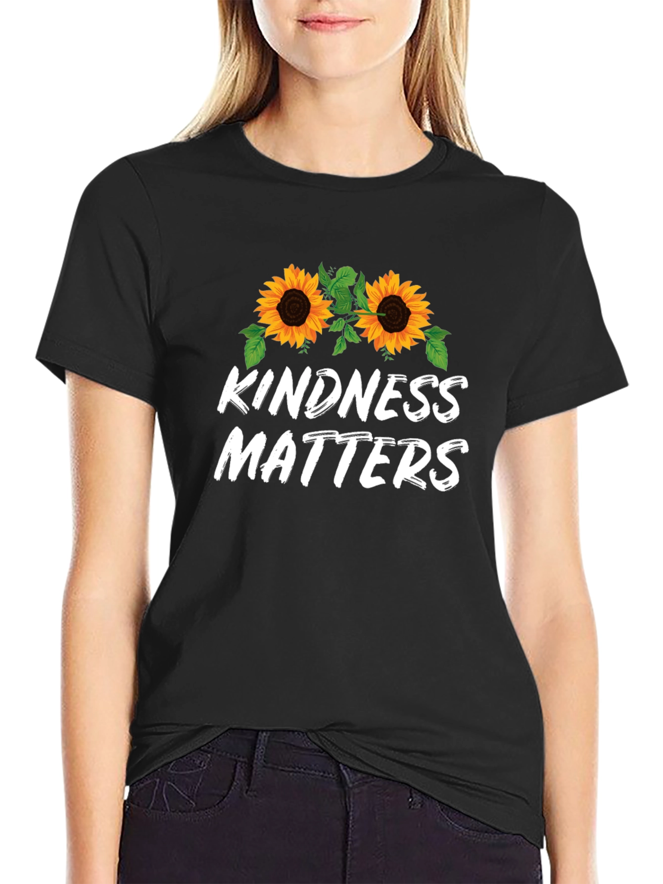 Kindness Matters Sunflower Graphic Tee