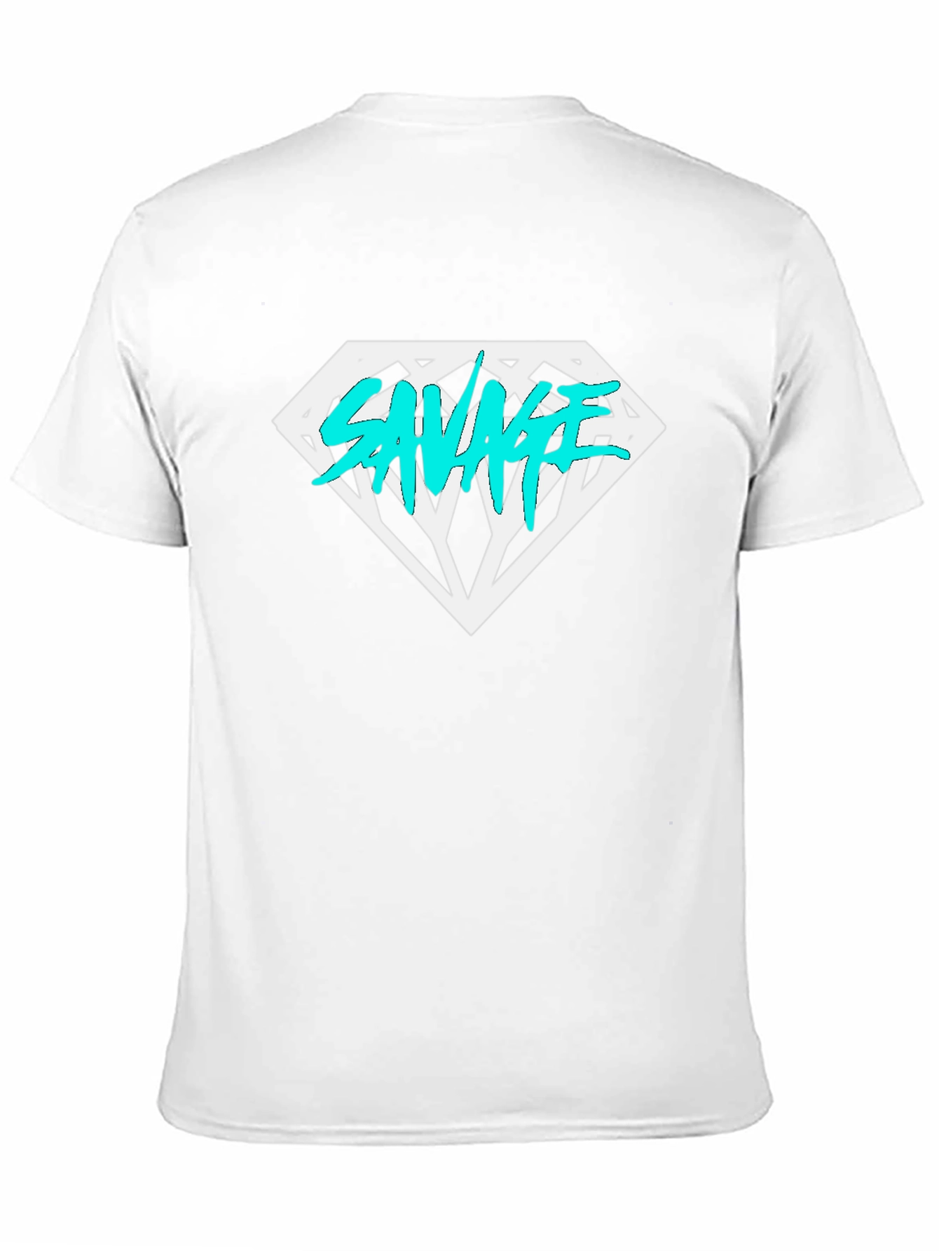 Savage Diamond Graphic Tee - Black Cotton T-Shirt