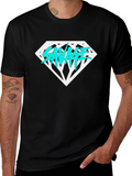 Savage Diamond Graphic Tee - Black Cotton T-Shirt