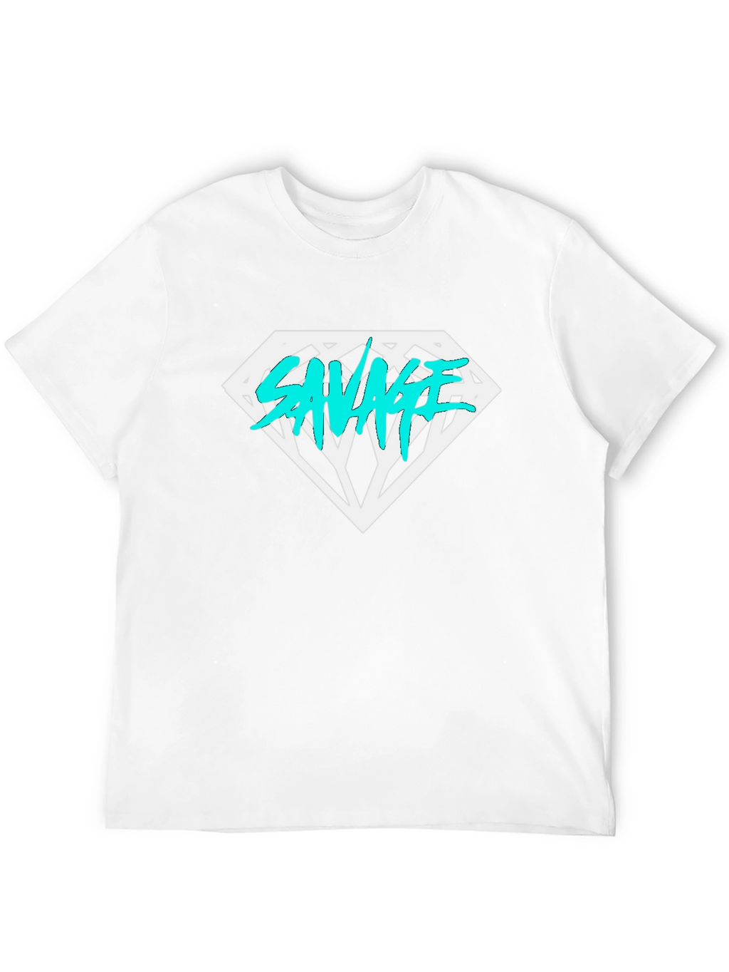 Savage Diamond Graphic Tee - Black Cotton T-Shirt