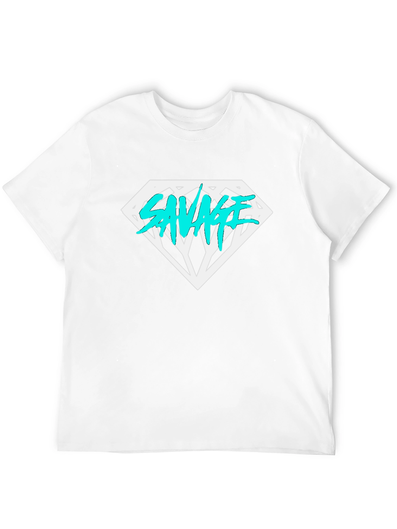 Savage Diamond Graphic Tee - Black Cotton T-Shirt