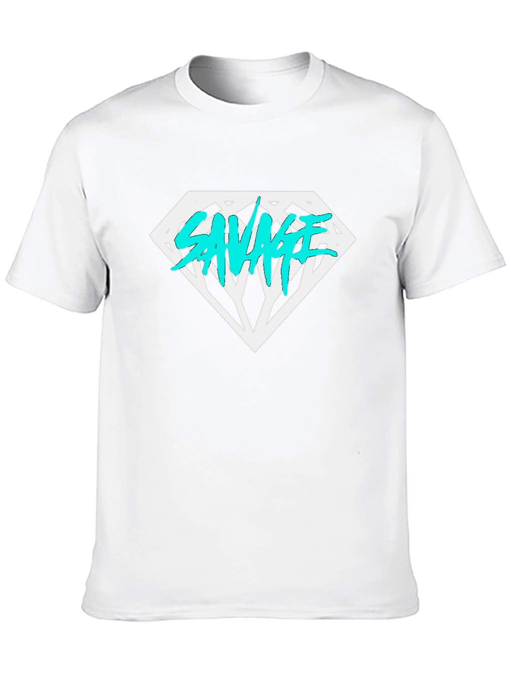 Savage Diamond Graphic Tee - Black Cotton T-Shirt