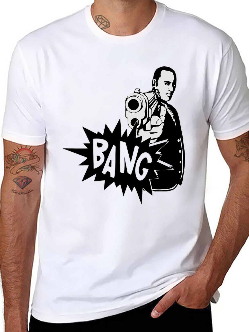 BANG! Graphic Tee - Cool Crime Movie Inspired Shirt