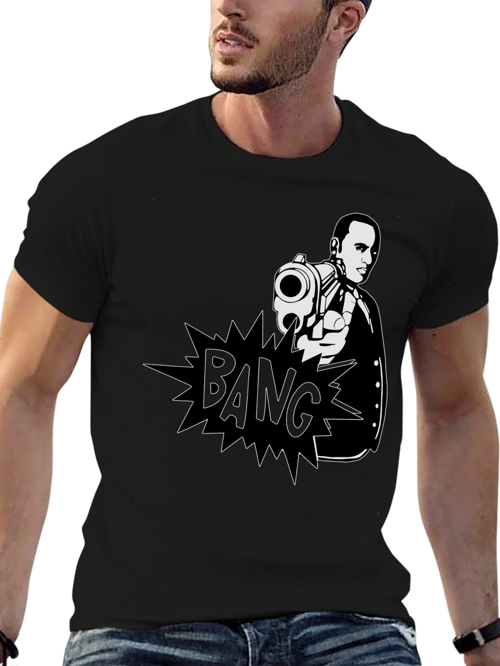 BANG! Graphic Tee - Cool Crime Movie Inspired Shirt
