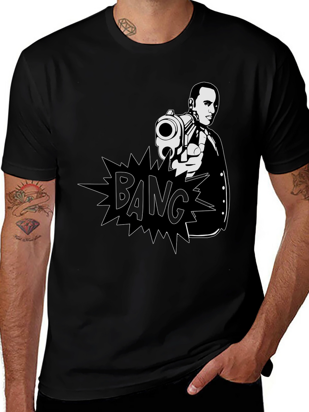 BANG! Graphic Tee - Cool Crime Movie Inspired Shirt