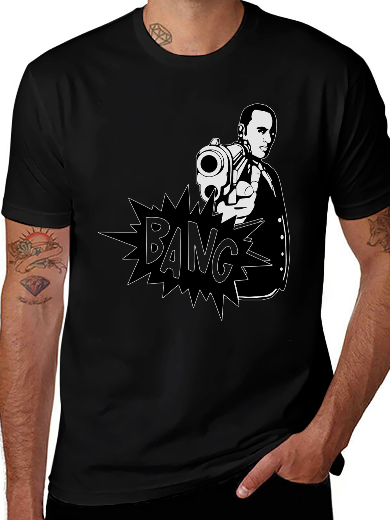 BANG! Graphic Tee - Cool Crime Movie Inspired Shirt