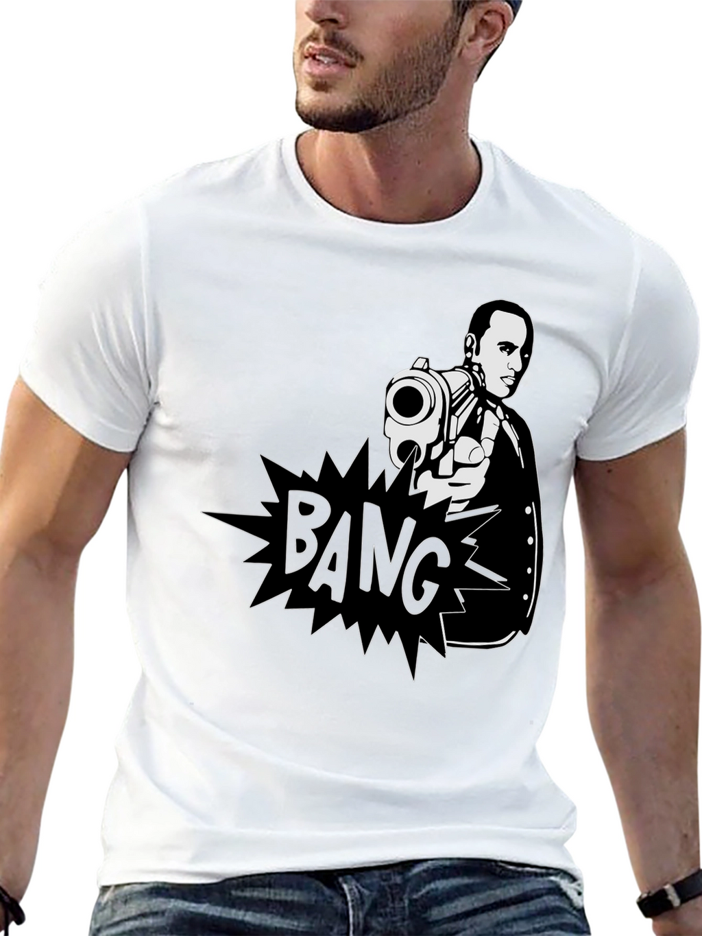 BANG! Graphic Tee - Cool Crime Movie Inspired Shirt