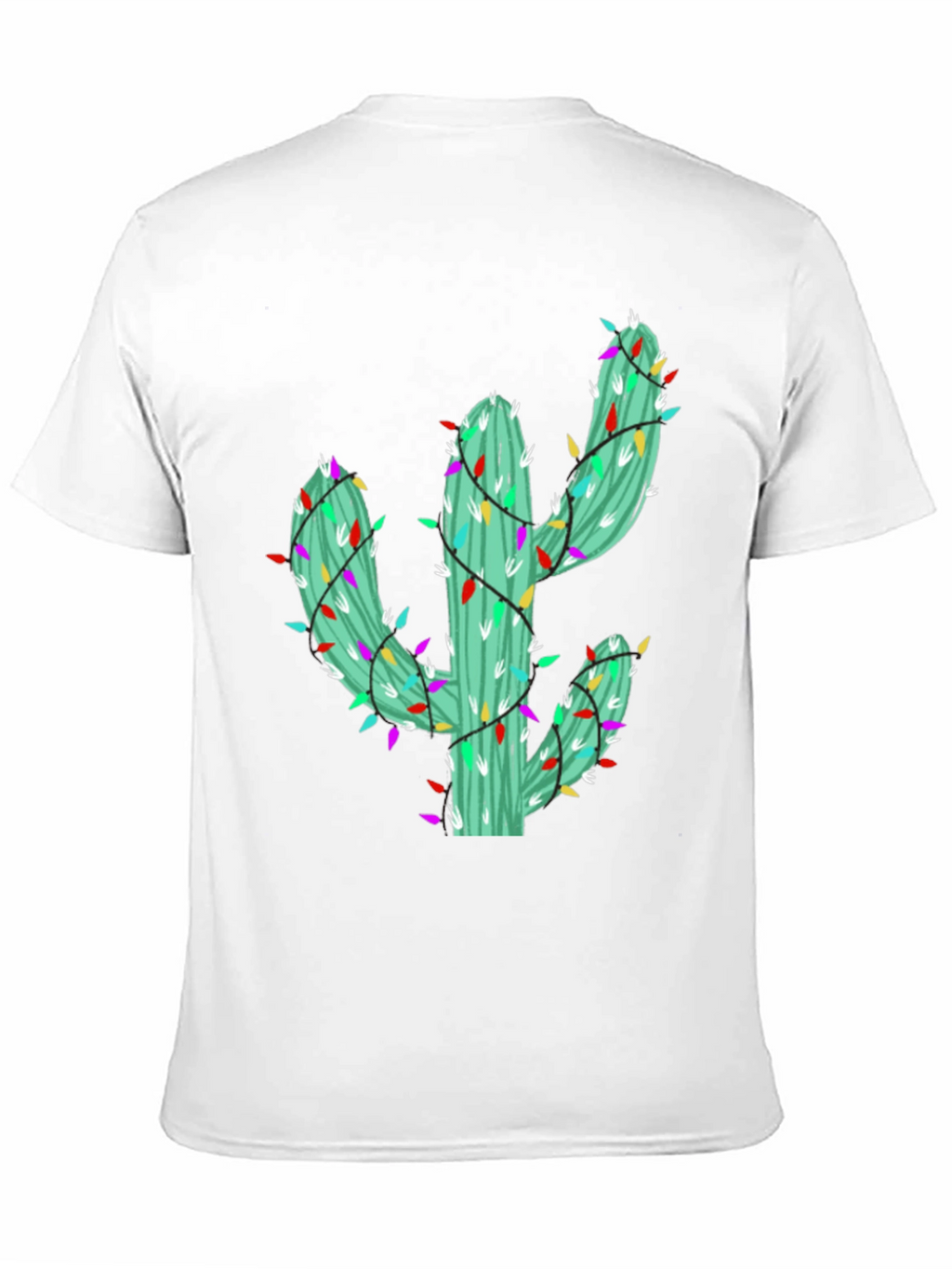 Festive Cactus Tee - Holiday Lights