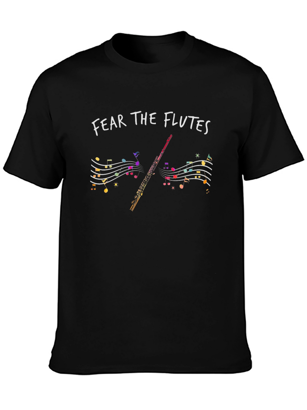 Fear the Flutes Black Graphic Tee