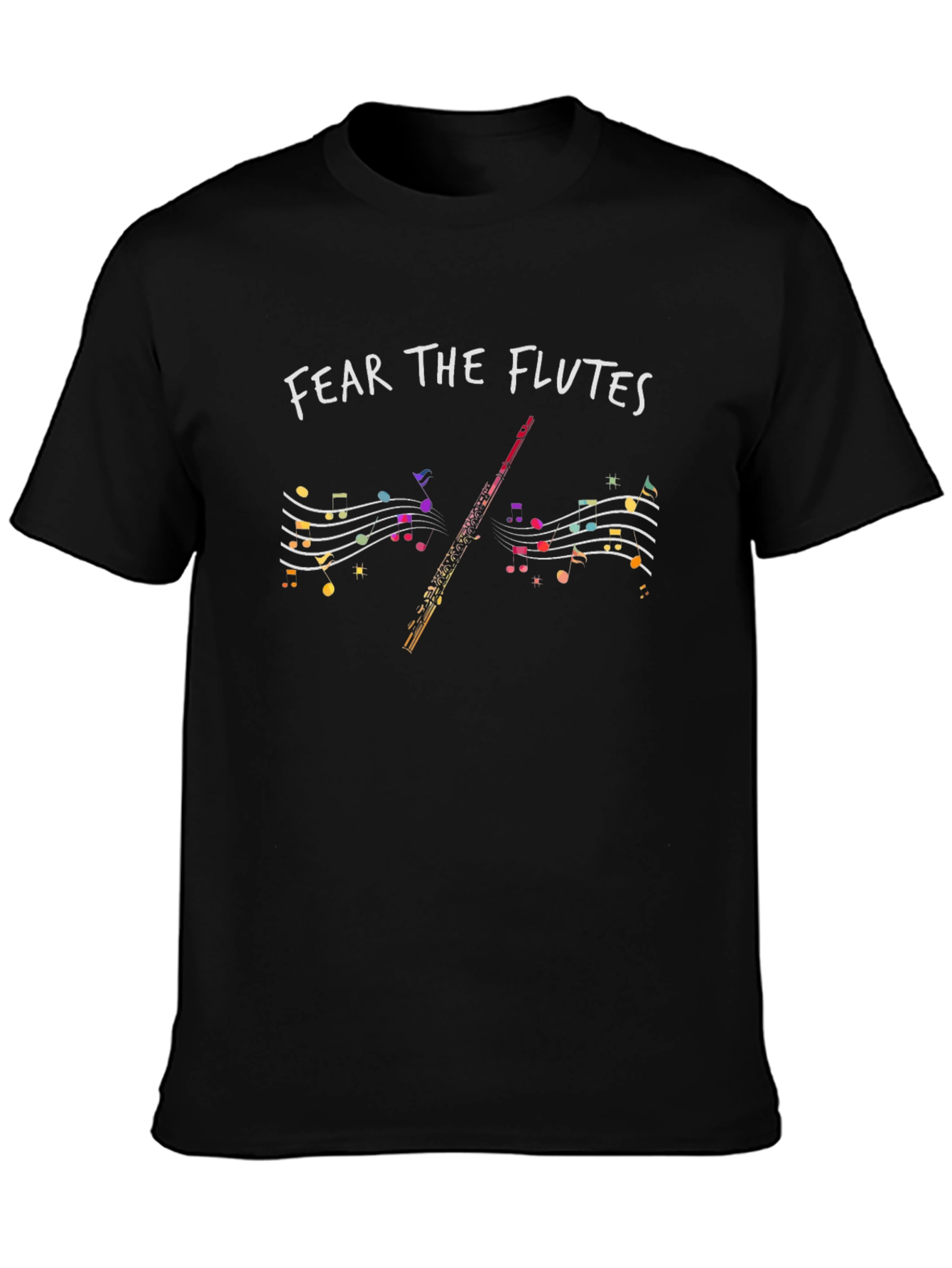 Fear the Flutes Black Graphic Tee