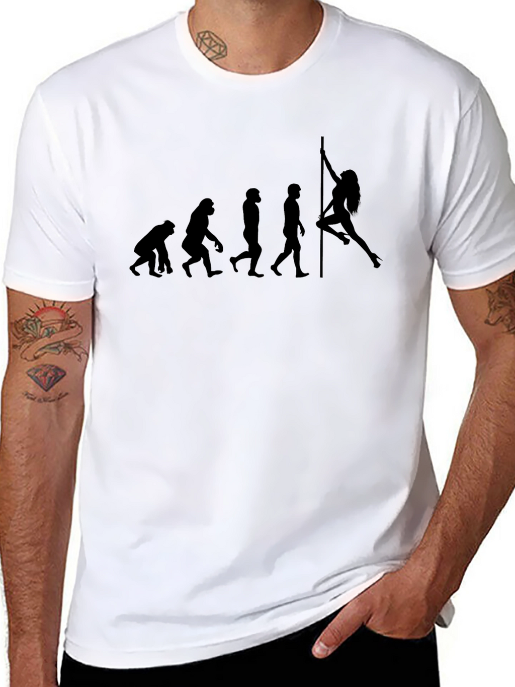 Evolution Pole Dance T-Shirt - Funny Graphic Tee