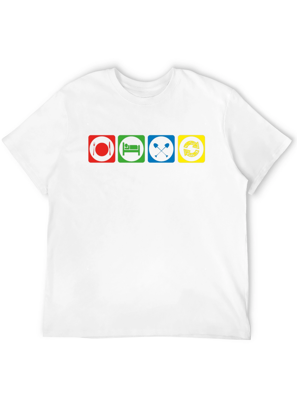 Eat Sleep Kayak Repeat Black T-Shirt