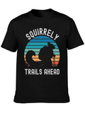 Squirrelly Trails Ahead Graphic Tee - Hiking Adventure Shirt