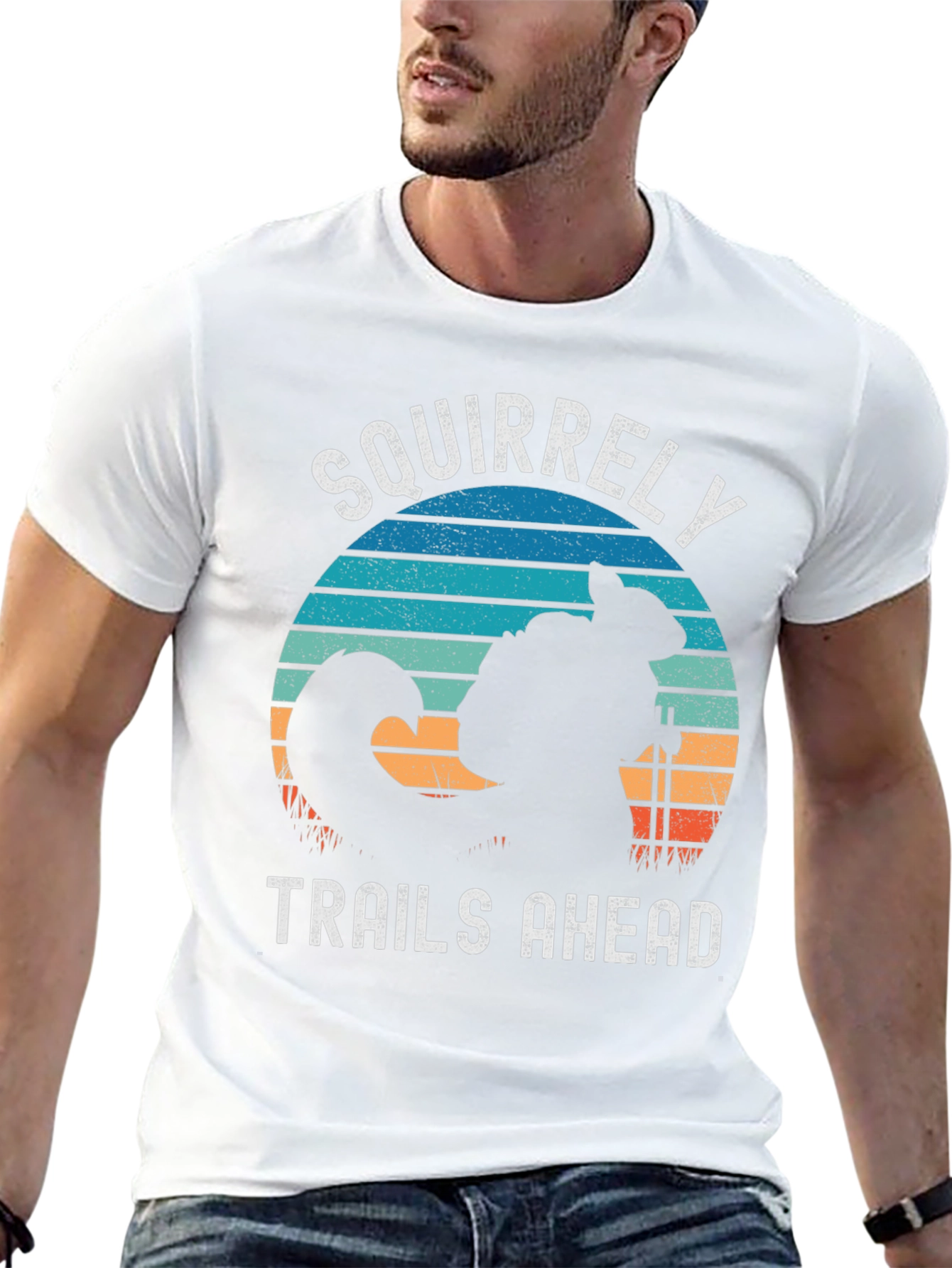 Squirrelly Trails Ahead Graphic Tee - Hiking Adventure Shirt