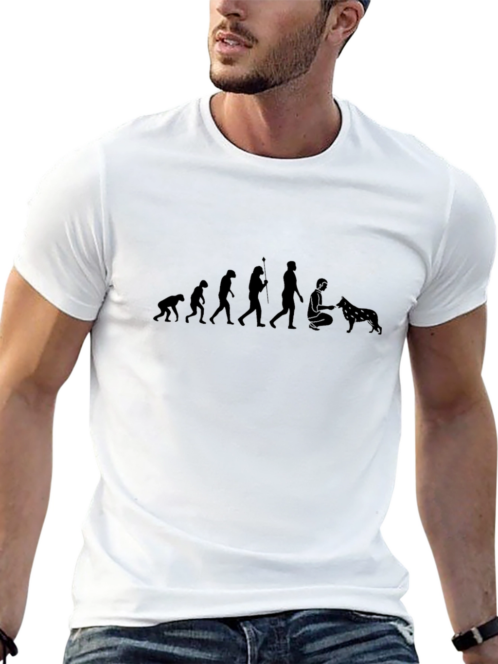 Evolution of Dog Mans Best Friend Tee