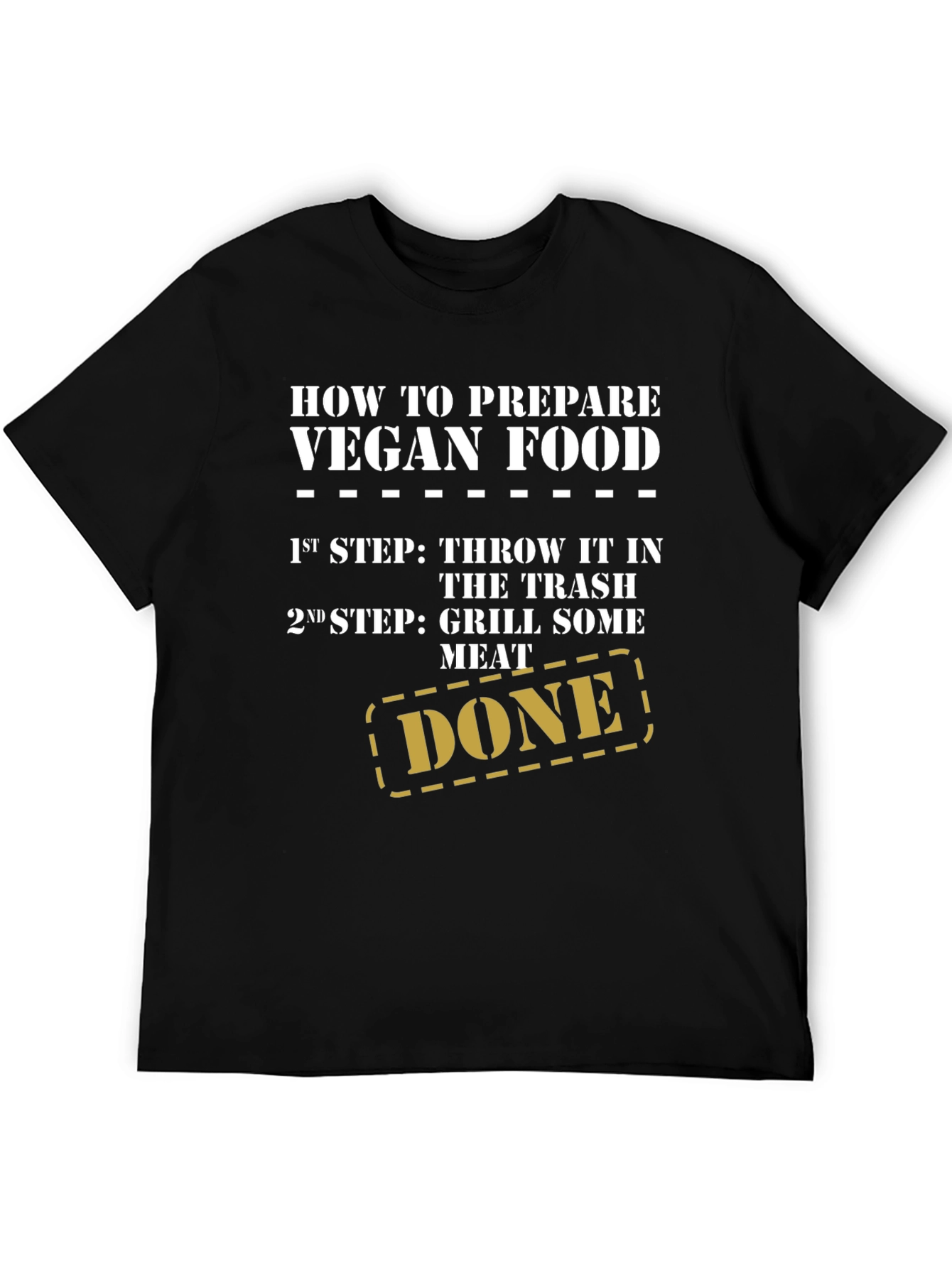 How to Prepare Vegan Food T-Shirt Funny Meat Lover Tee