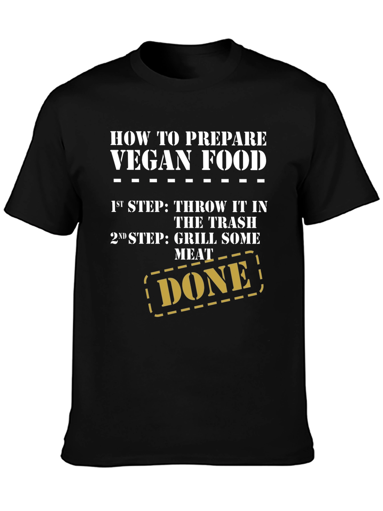 How to Prepare Vegan Food T-Shirt Funny Meat Lover Tee