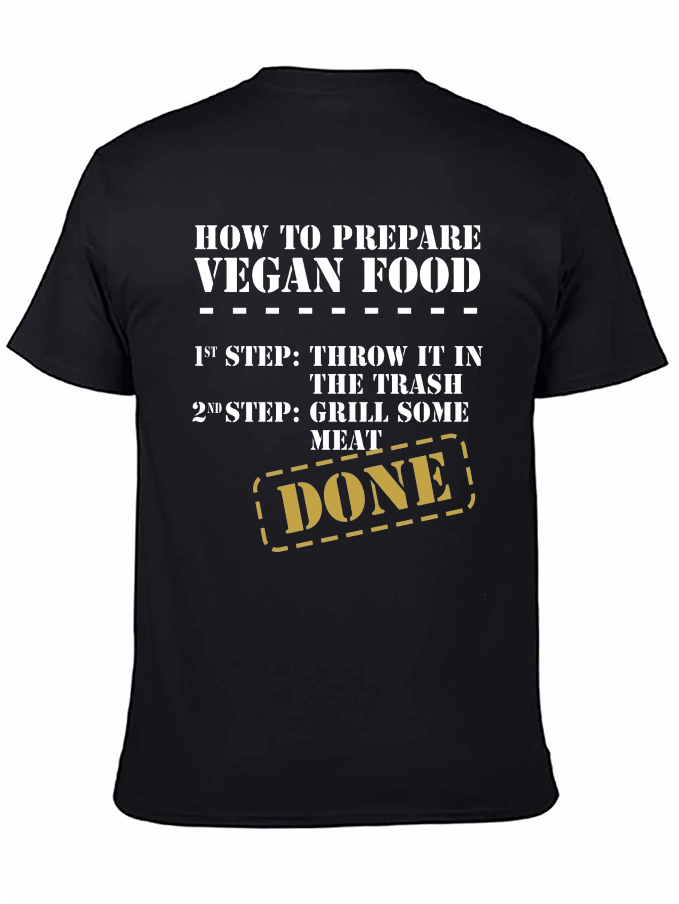 How to Prepare Vegan Food T-Shirt Funny Meat Lover Tee