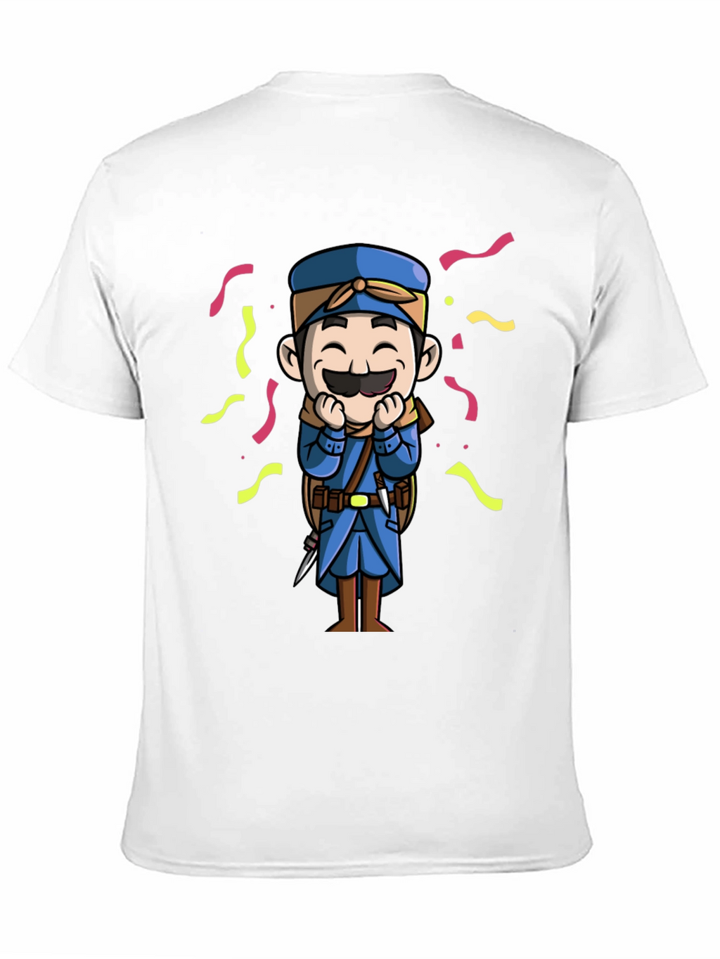 Cartoon Character Graphic Tee - Black
