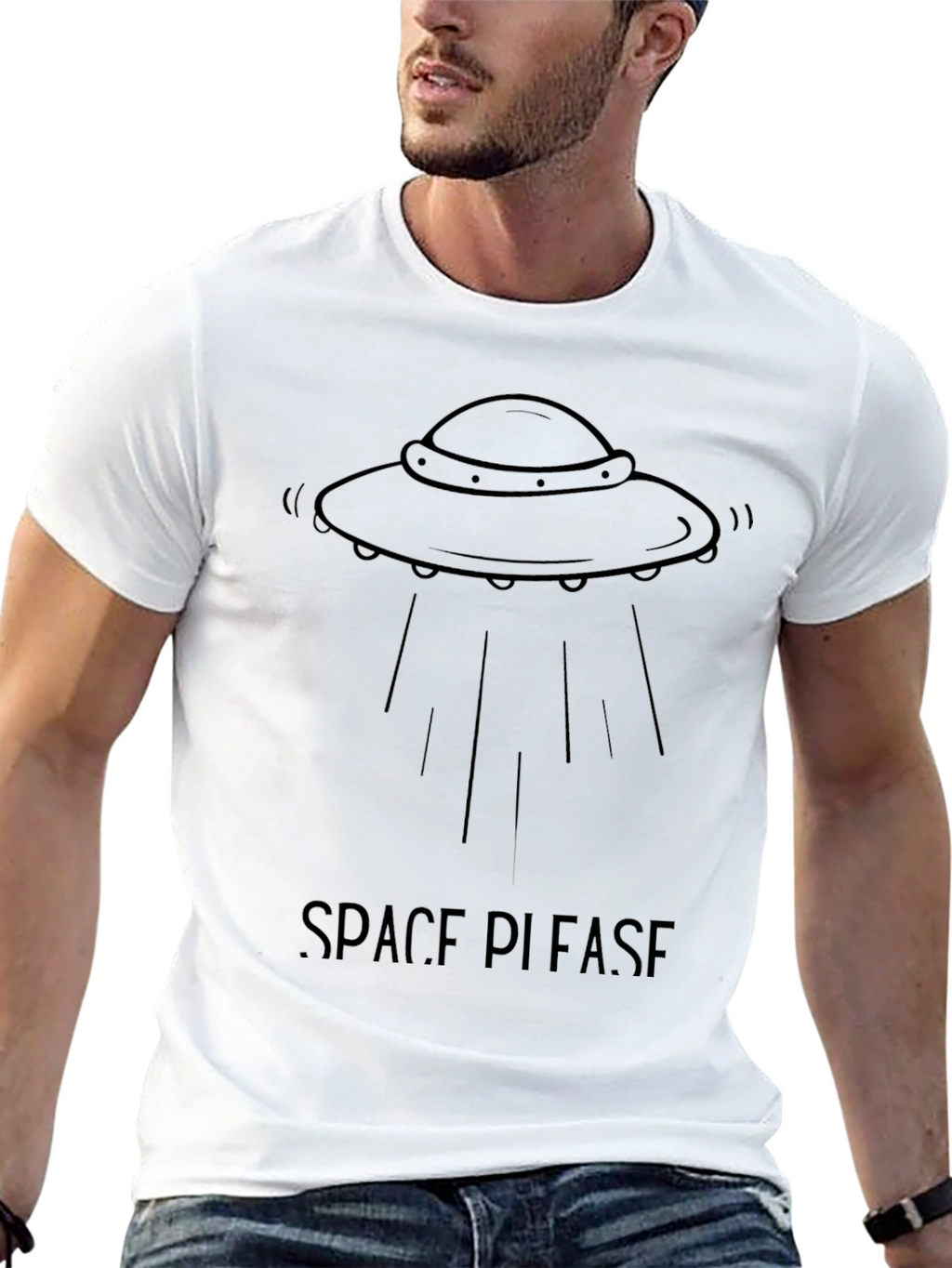 Space Please UFO Graphic T-Shirt