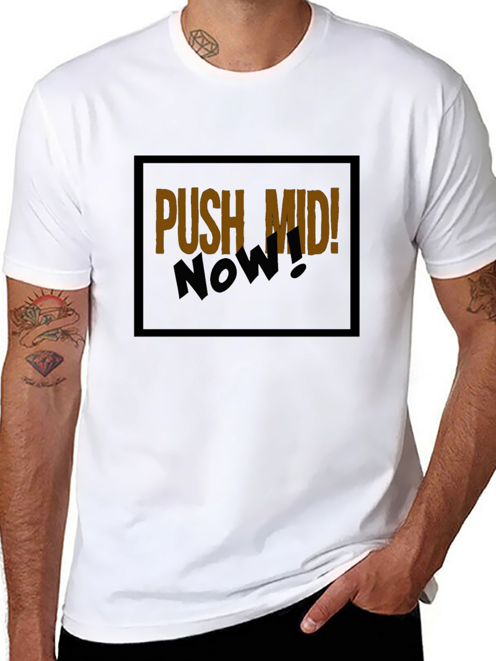 Push Mid Now! Graphic T-Shirt - Gamer Tee