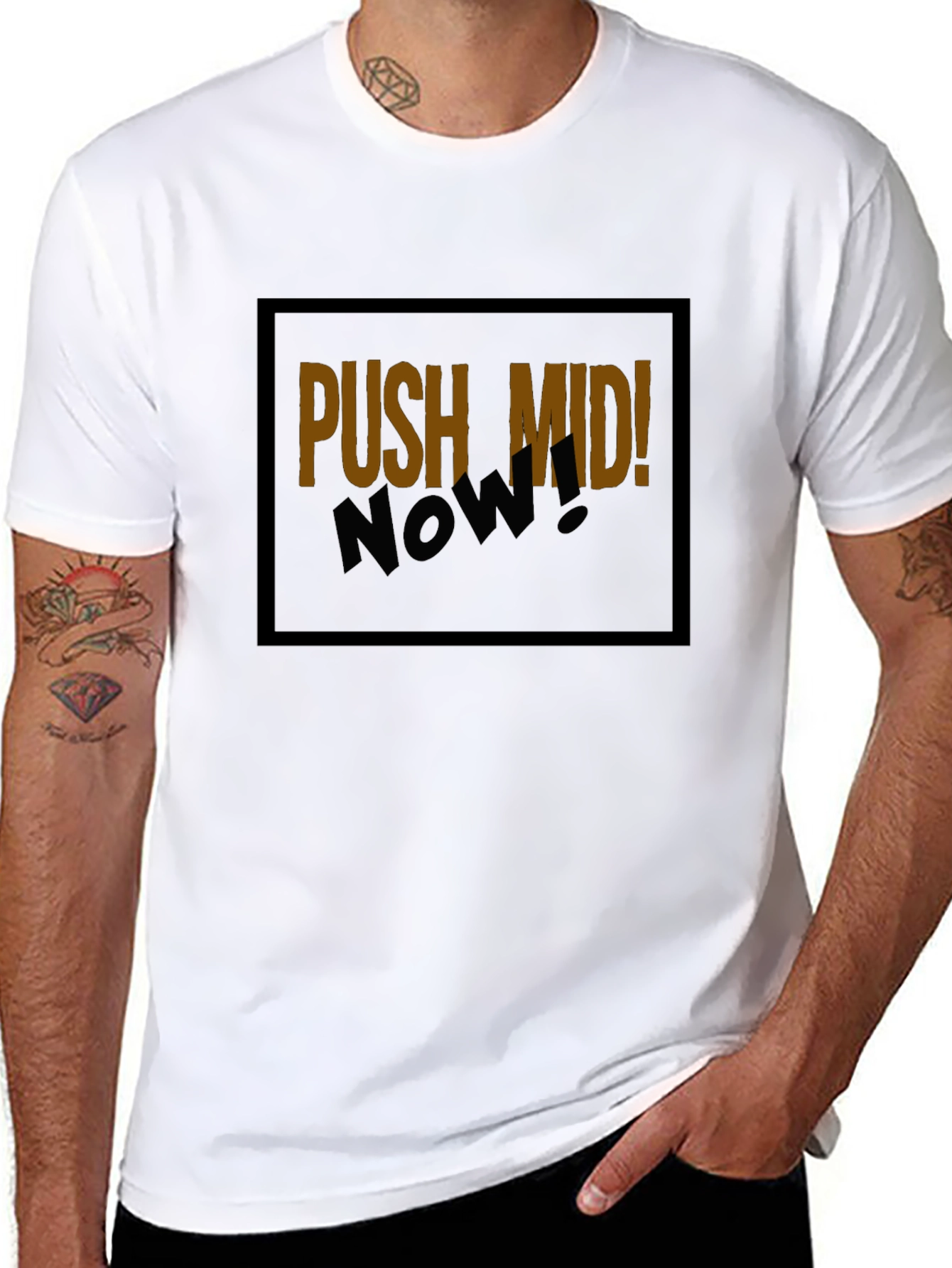 Push Mid Now! Graphic T-Shirt - Gamer Tee
