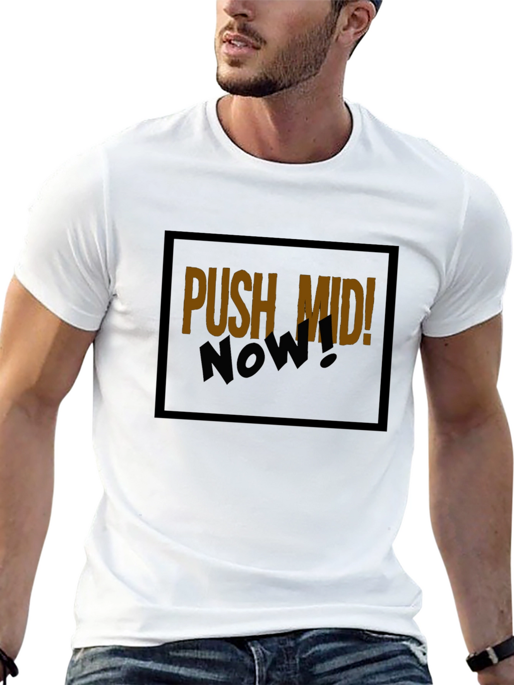 Push Mid Now! Graphic T-Shirt - Gamer Tee