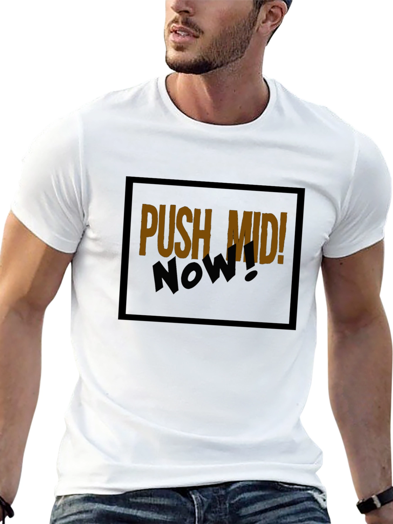 Push Mid Now! Graphic T-Shirt - Gamer Tee