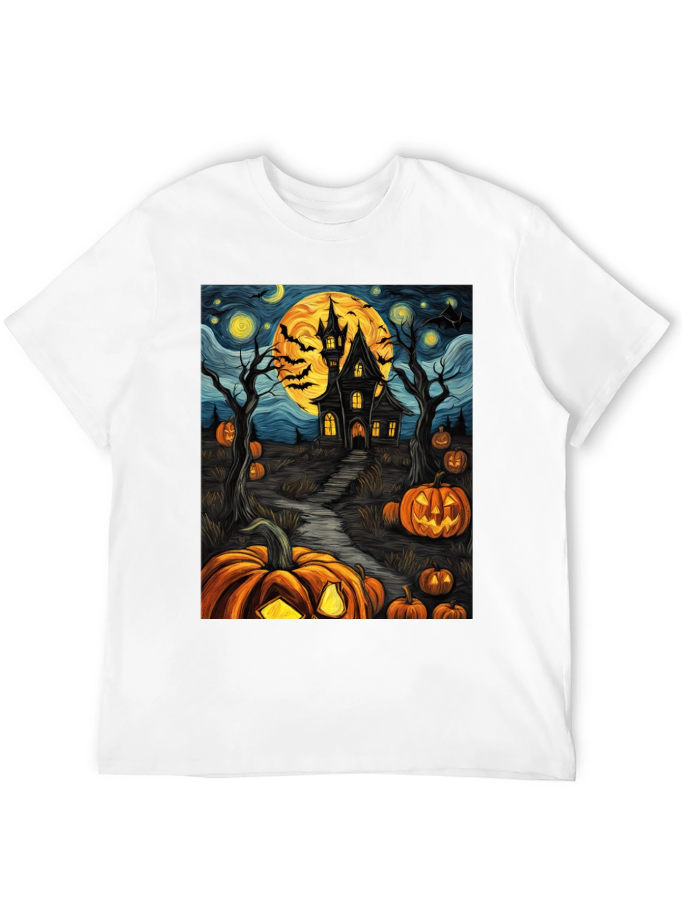 Halloween Haunted House Pumpkin T-Shirt