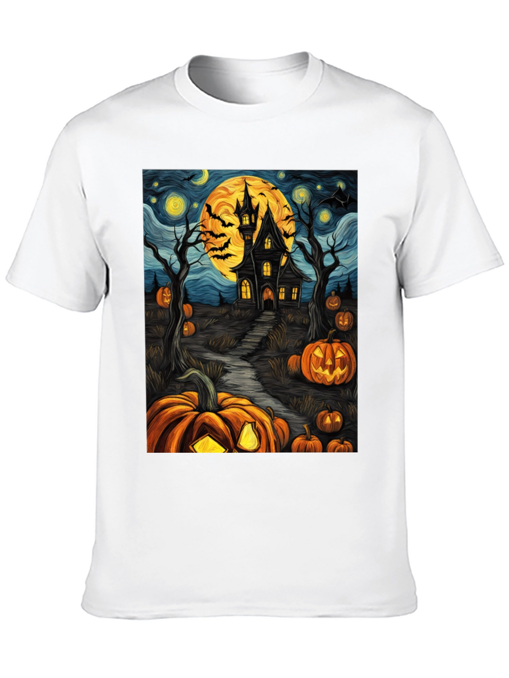 Halloween Haunted House Pumpkin T-Shirt
