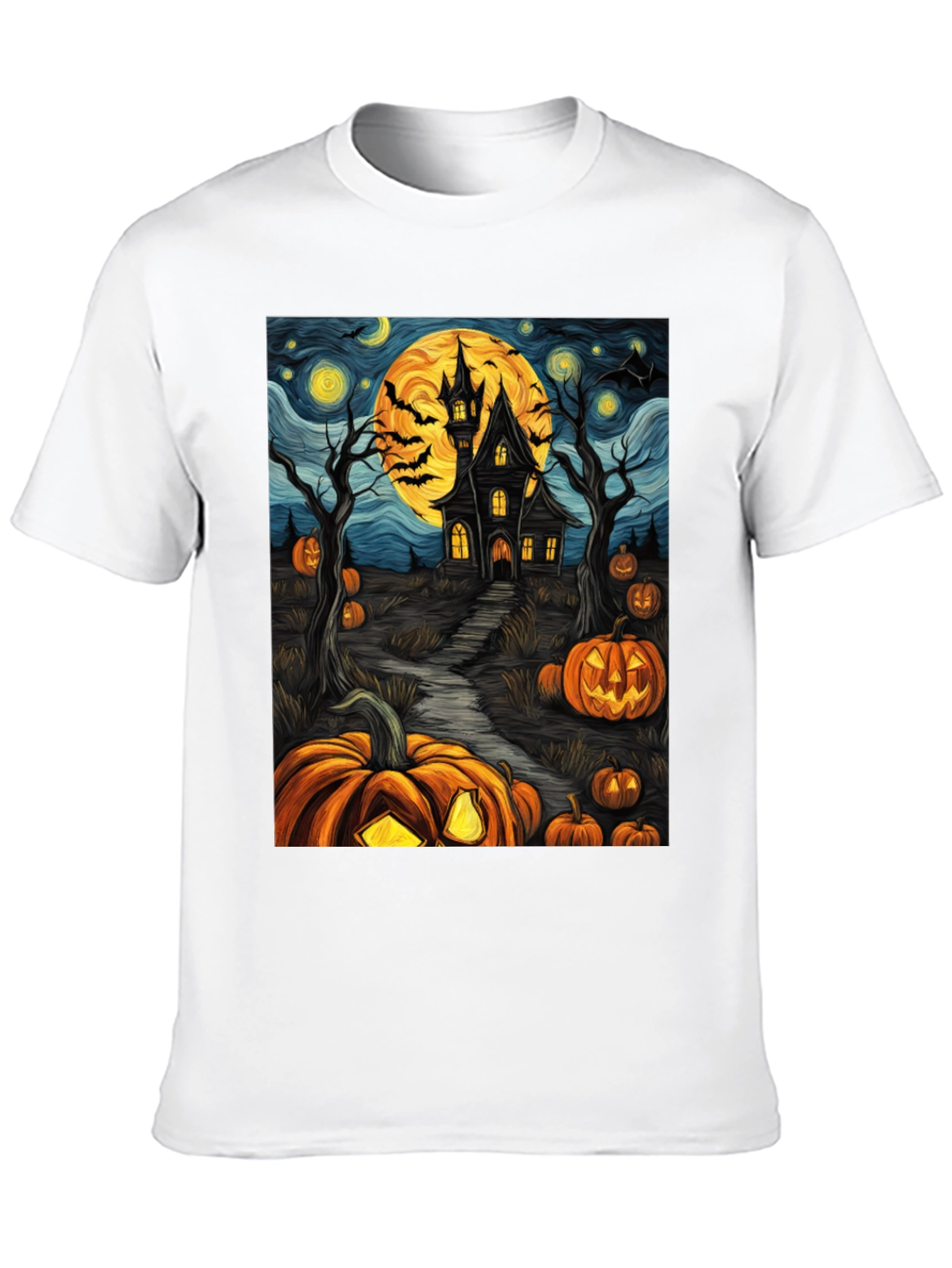 Halloween Haunted House Pumpkin T-Shirt