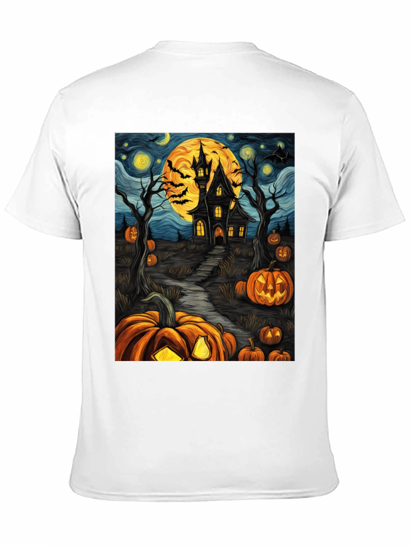 Halloween Haunted House Pumpkin T-Shirt