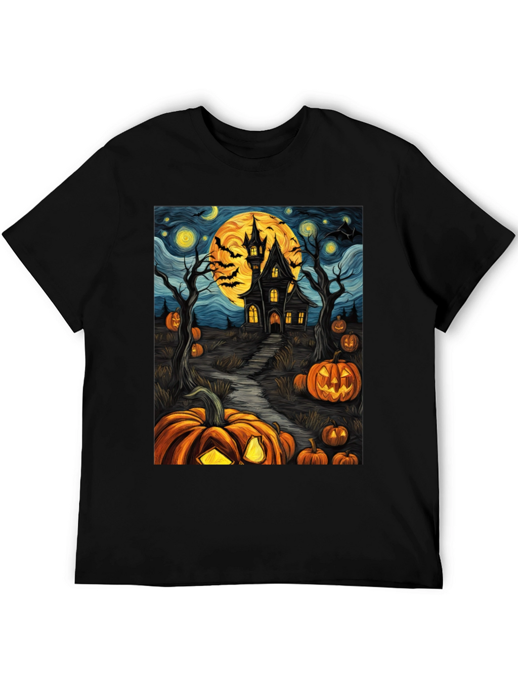 Halloween Haunted House Pumpkin T-Shirt