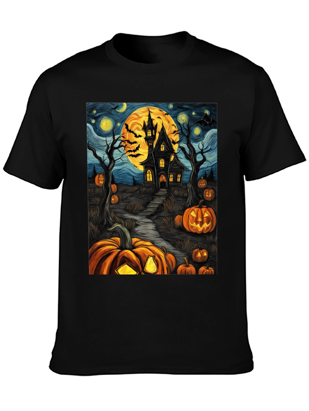 Halloween Haunted House Pumpkin T-Shirt
