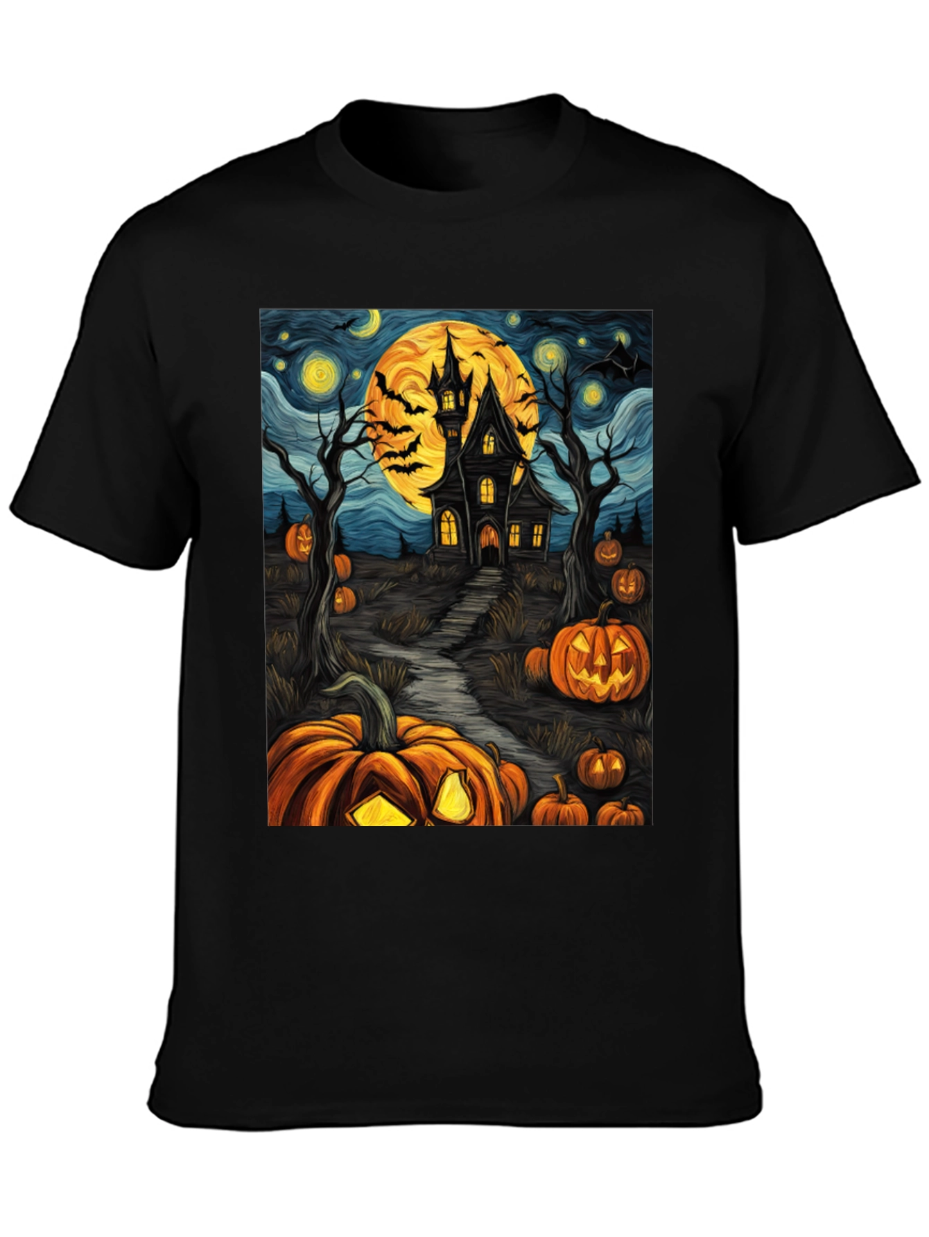 Halloween Haunted House Pumpkin T-Shirt