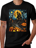 Halloween Haunted House Pumpkin T-Shirt