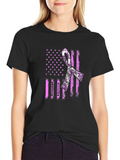 Vitiligo Awareness T-Shirt - American Flag Design