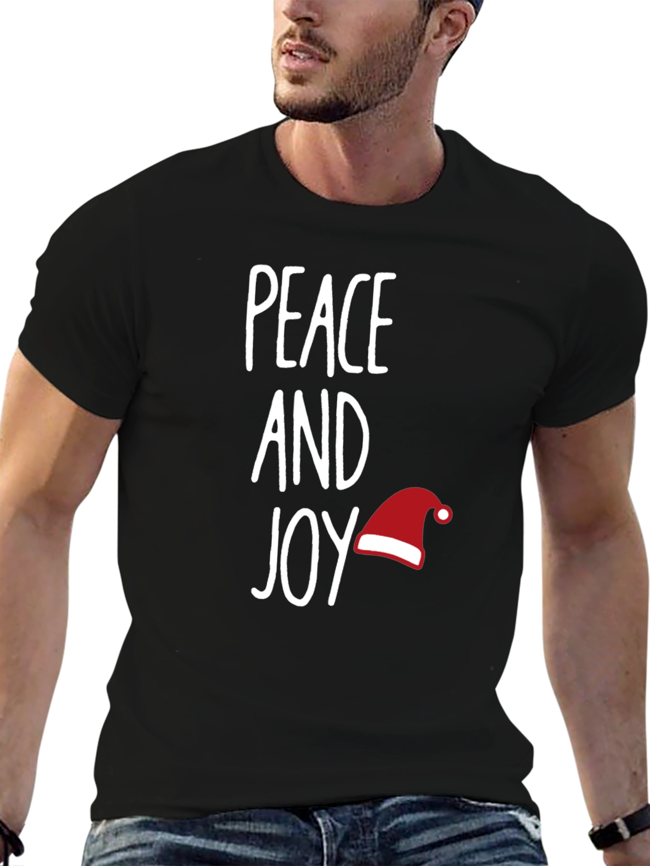 Peace and Joy Holiday Graphic T-Shirt