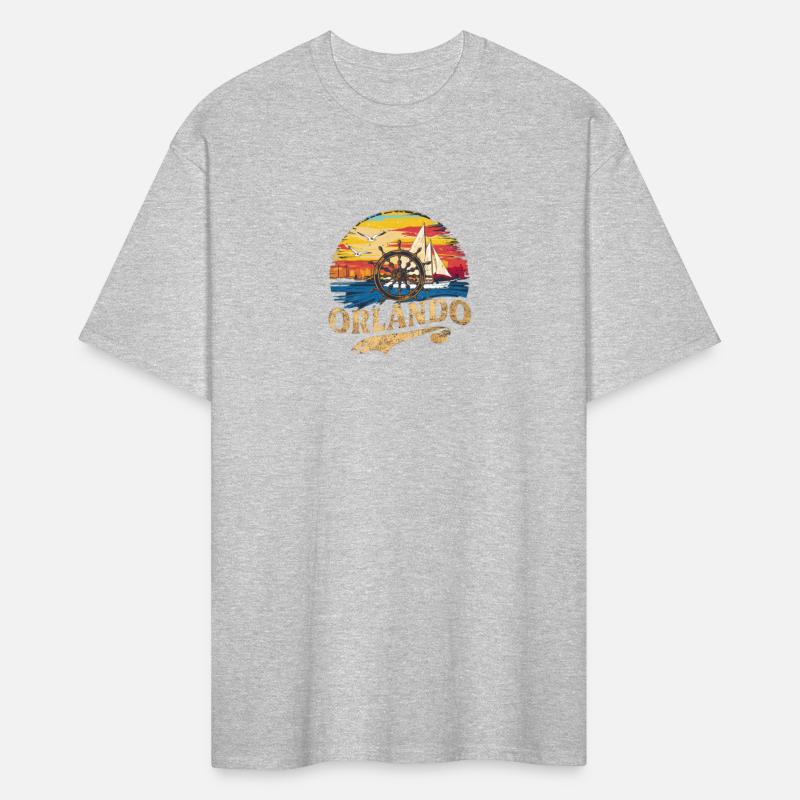 Orlando Retro Harbor Sailboat Vintage Sunset