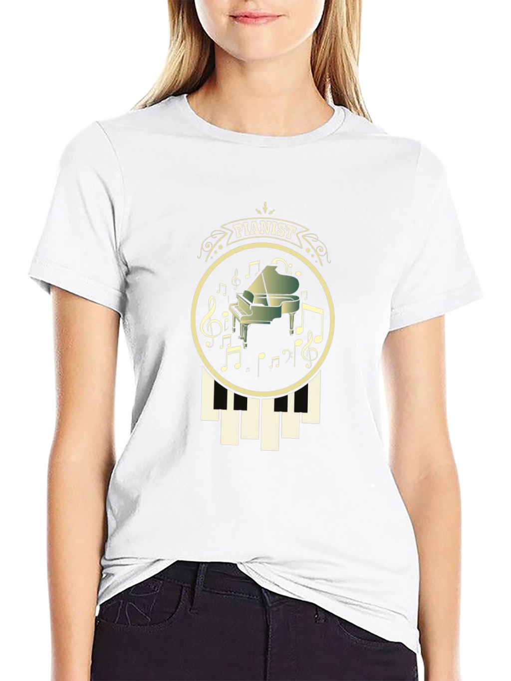 Pianist Graphic T-Shirt - Music Lover Tee