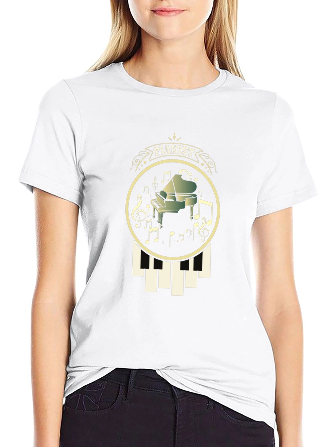 Pianist Graphic T-Shirt - Music Lover Tee